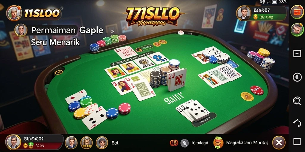 Tampilan menarik dan gameplay Gaple yang seru di 171SLOT.
