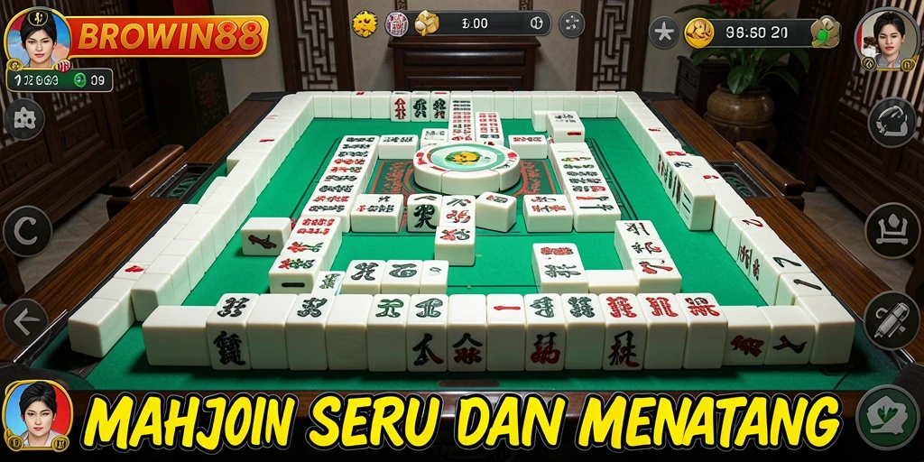 Screenshot gameplay BROWIN88 menampilkan aksi seru permainan Mahjong.