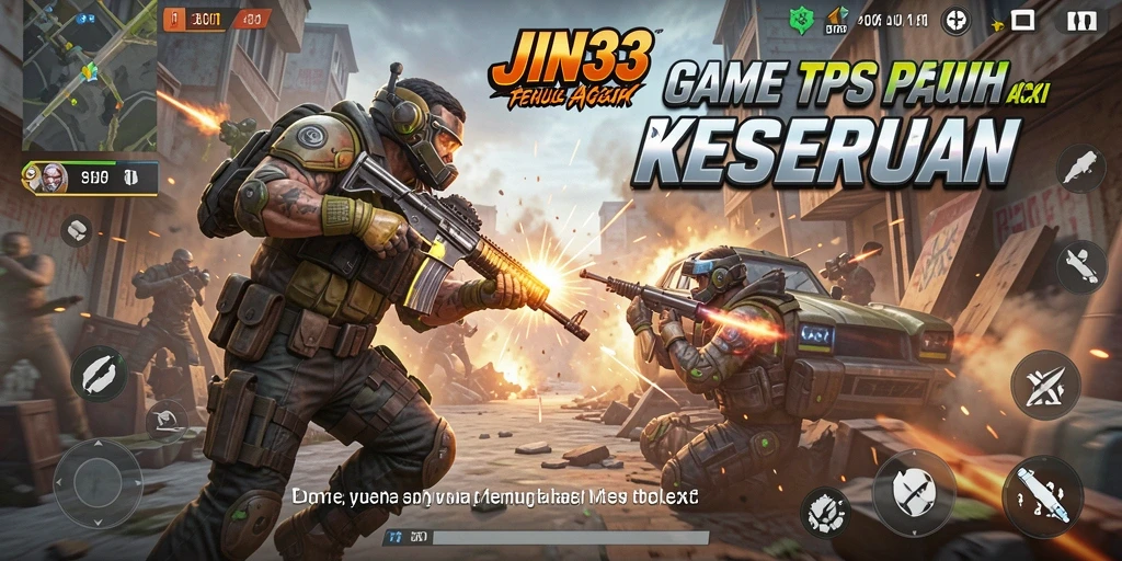 Tangkapan layar gameplay JIN33 yang menampilkan aksi tembak menembak yang seru.