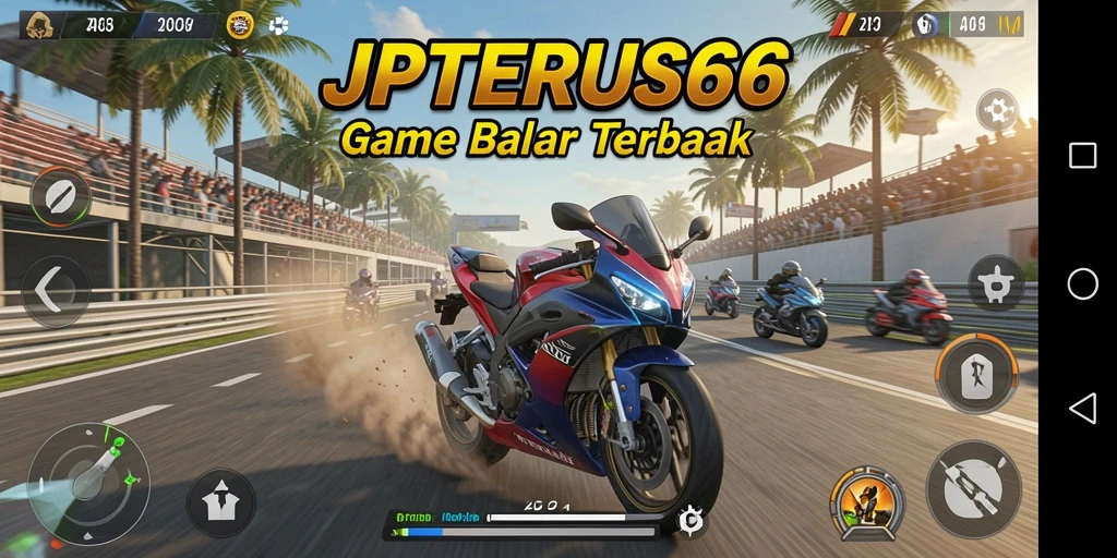 Gameplay seru di balapan motor JPTERUS66.