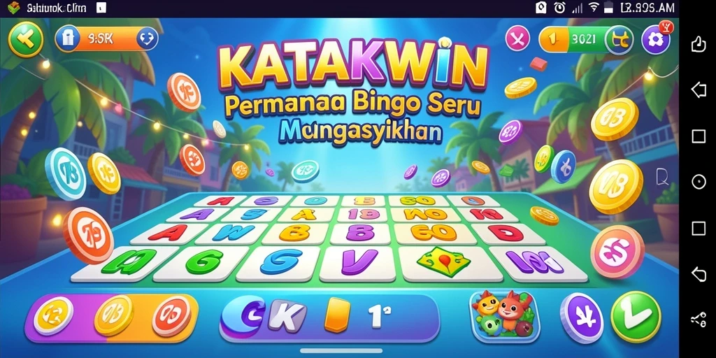 Tampilan gameplay seru dari KATAKWIN yang menampilkan Bingo.
