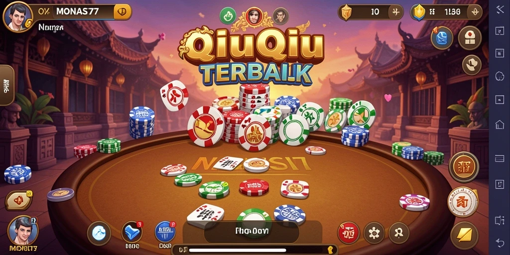 Tampilan utama gameplay QiuQiu yang seru dan penuh aksi.