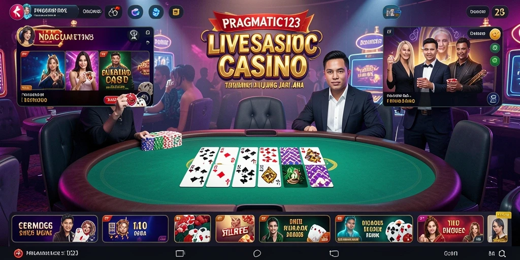 Tampilan menarik dari gameplay PRAGMATIC123 yang memukau dalam Live Casino.