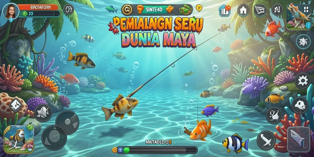 Tampilkan gameplay menarik SINTE4D saat memancing di lokasi yang menakjubkan.