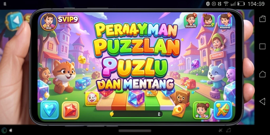 Tampilan menarik dari gameplay Puzzle SVIP9 yang menantang.