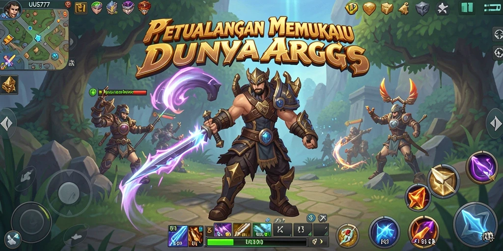 Tampilan epik pertarungan dalam game ARPG UUS777.